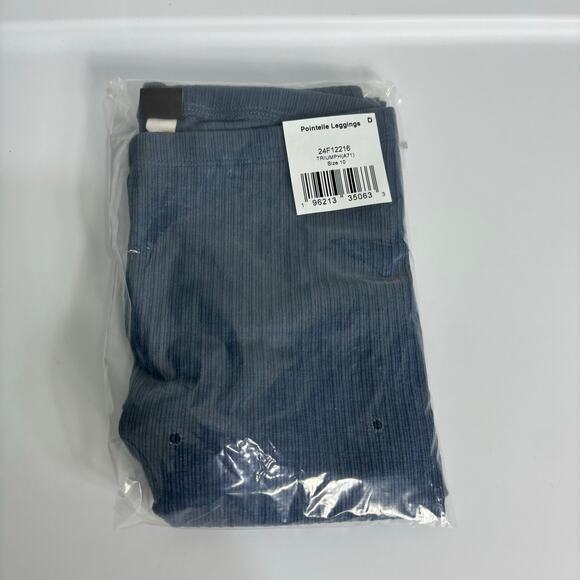 NEW! Tea Collection Blue Pointelle Leggings - Picture 1 of 3